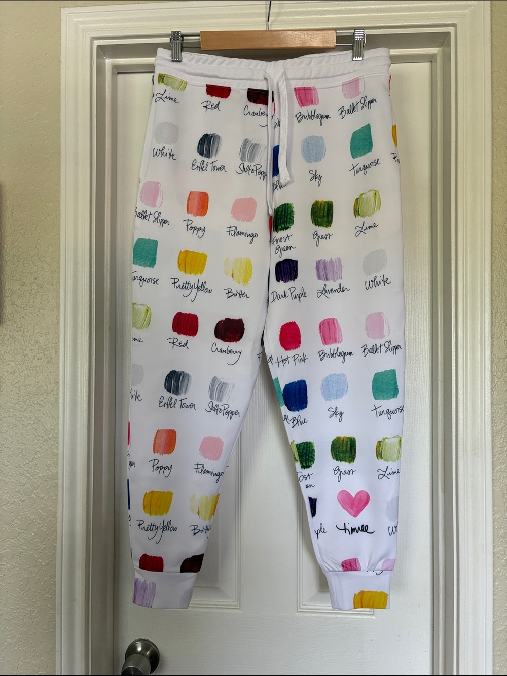 timree Paint-Swatch Jogger Pants - Colorful Print (NWOT)